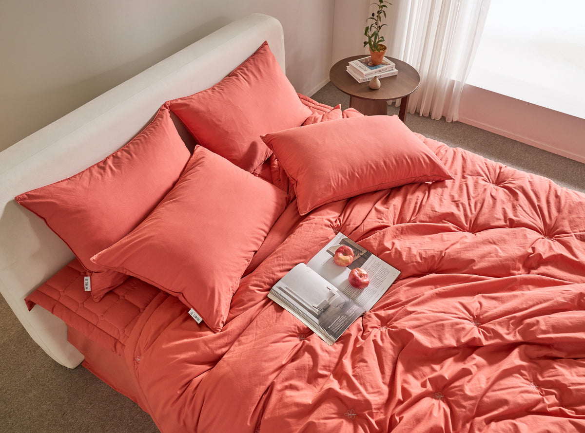 DANJAM cotton tencel in Brick orange — detail 2
