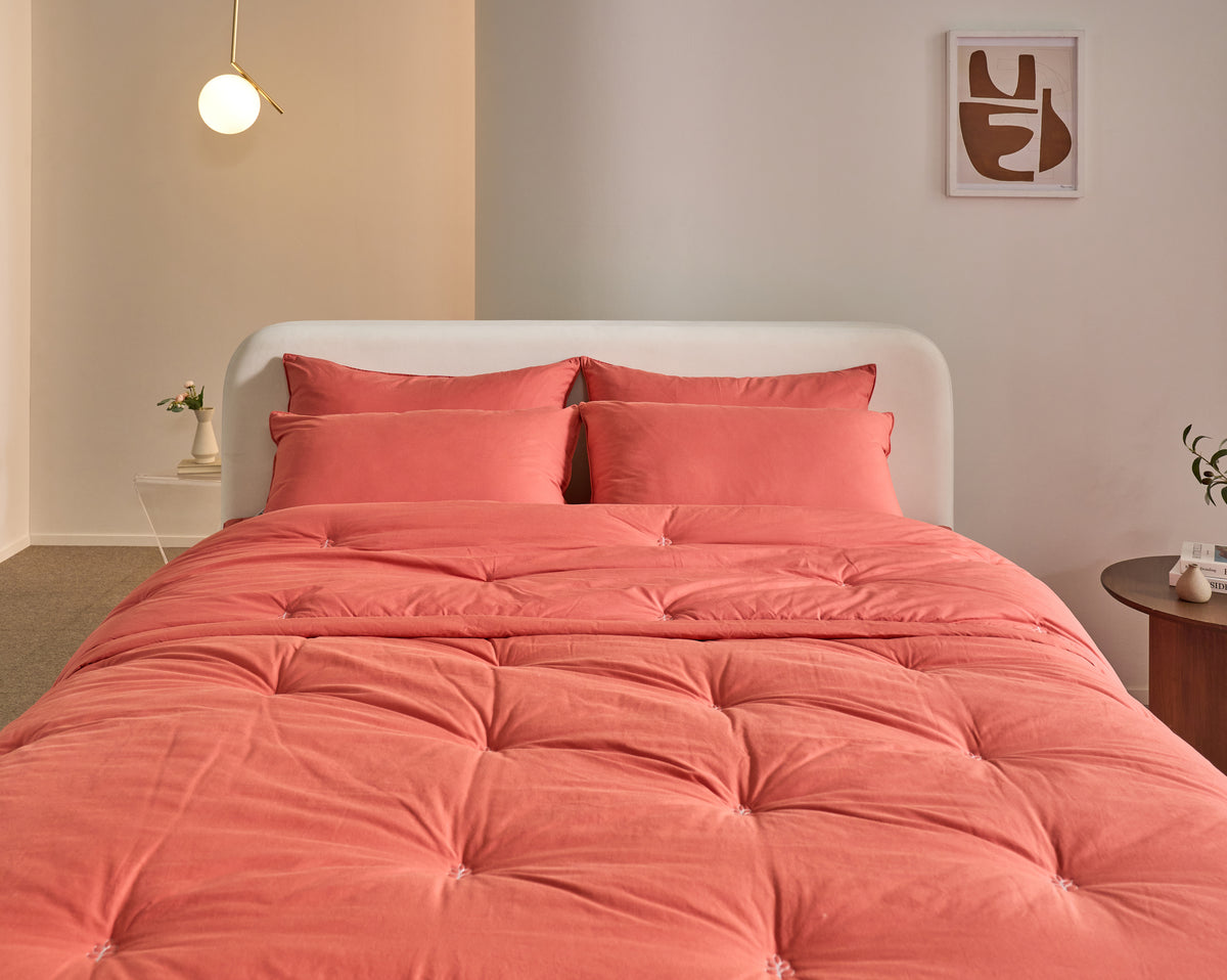 DANJAM cotton tencel in Brick orange [color:Brick orange]