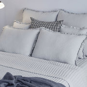 DANJAM 100% modal bedding in Gray — pillow and fabric detail